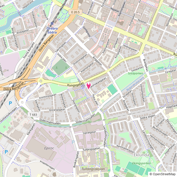 Karta över Underbar på Södra Allén 23, 703 41 Örebro