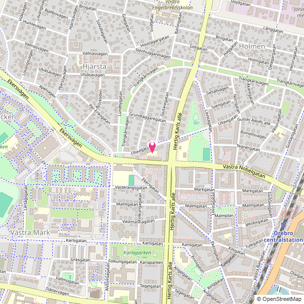 Karta över Tutti Frutti Erotic på Ullavigatan 31, 703 57 Örebro
